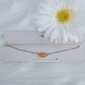 GOLD AND CORAL CHOKER NECKLACE